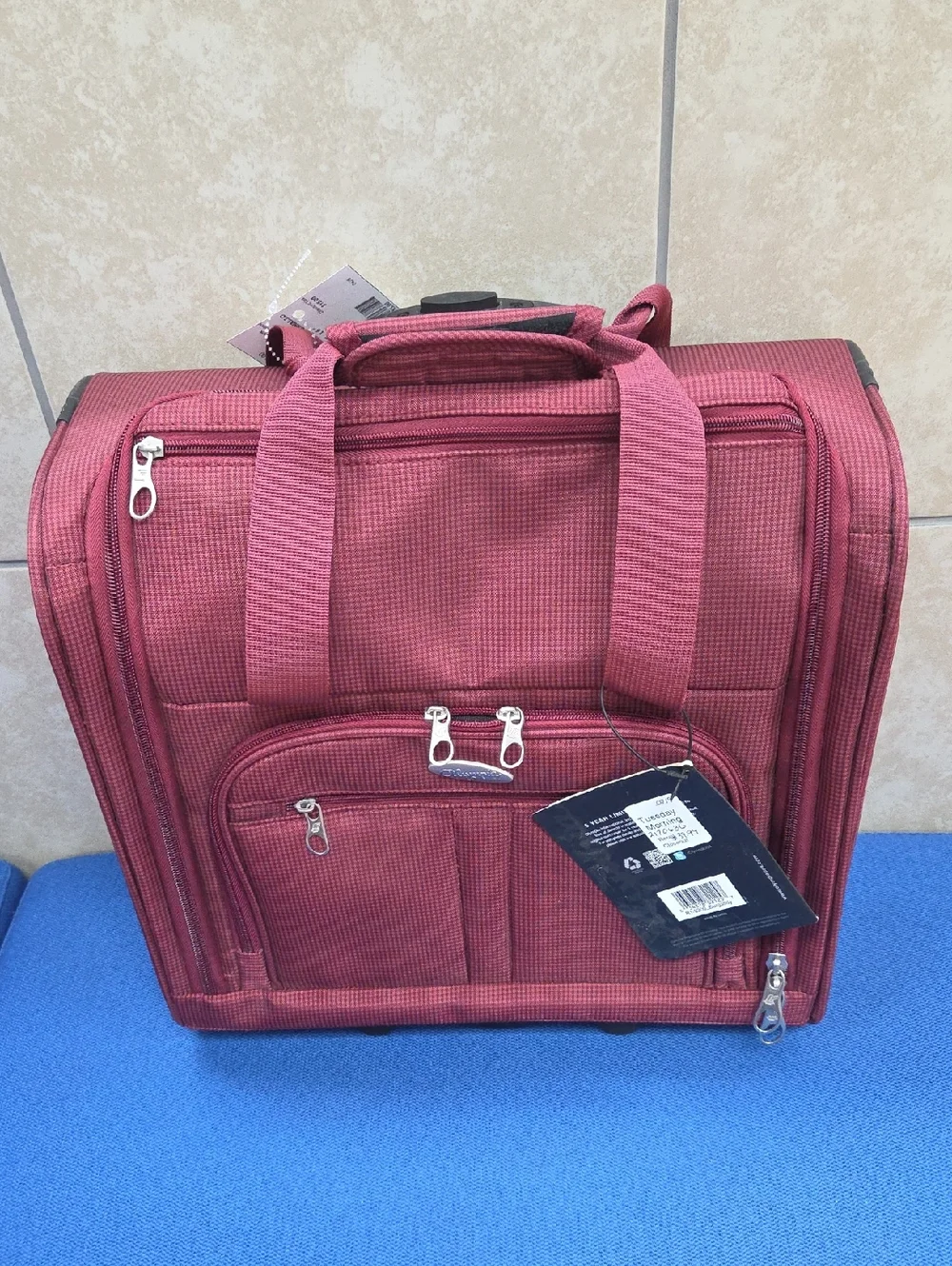 New Olympia Maroon Travel Carry-On Tote Bag